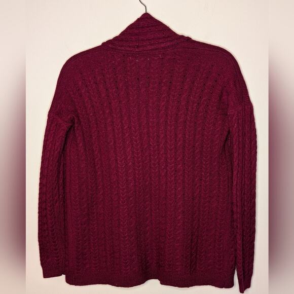 Max Studio Women's S Wool Blend Cable Knit Cardigan Quiet Luxury Old Money Cozy - Picture 2 of 5